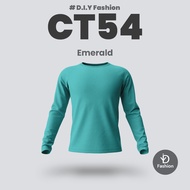 OREN SPORT Long Sleeve Plain T-shirt - Emerald (Unisex) CT54