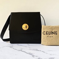 中古包 Celine黑金按壓星球包 單肩包 側背包 斜背包 古董二手包