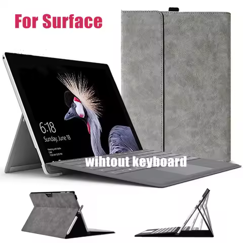 Keyboard Case for Microsoft Surface Pro 7 6 5 4 Pro 7 Plus 12.3 Inch PU Leather Tablet Stand Protect
