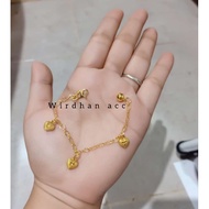 24K Gold Plated Girls Chain Bracelet