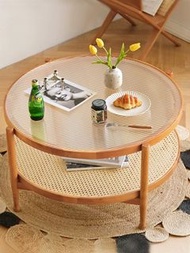 實木玻璃日式茶几 Cherry wood + glass coffee table free shipping