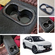 honda hrv 2022-2023 new facelift carbon fiber watercup frame cover garnish accessories hrv baru akse