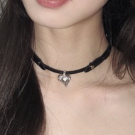 Cream Heart Opal Stone Belt Braided Necklace