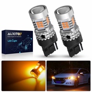 AUXITO 2Pcs Canbus No Hyper Flash 7440 W21W Wy21W Led Bulb 1500Lm Turn Signal Light 2200K Amber Colo