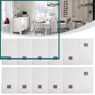 KUM 10pcs 3D Tile Brick Wall Sticker Self-adhesive  Foam Panel Waterproof