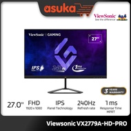Viewsonic VX2779A-HD-PRO 27" IPS 240Hz 1ms FHD Gaming Monitor (DP x1, HDMI 1.4 x2, AUX OUT)