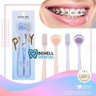 Toothbrush Braces BONUS TONGUE CLEANER SCRAPER Orthodontic BRUSH - Tooth Brush Dr Smith Dr Smile - T