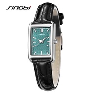SINOBI Fashion Ladies Leather Strap Watch Women's Watches Elegant Rectangle Woman's Quartz Wristwatches Top Luxury Simple Clock SYUE
