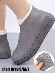 1對s/m/l可重複使用的矽膠鞋套,防水、防滑、加厚、耐磨矽膠鞋套,適用於男女