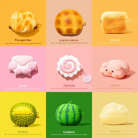 NEW cartoon silicone Case For Huawei FreeBuds 6 5i SE2 SE3 Soft Cover Simulated food For Huawei Free