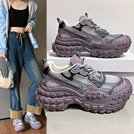 Tire Sole Ladies Daddy Shoes with Thick Sole - Stylish Height Boost