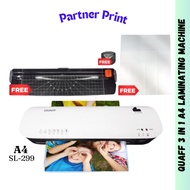 SL-299 QUAFF Laminating Machine 3-in-1 Hot and Cold Laminator A4 Size