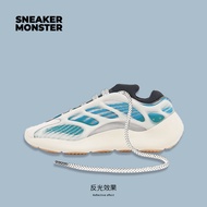 S.monster Yeezy700V3 Aurora Blue 2.0 Alien Luminous 3M Reflective Shoelace