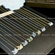 A high-quality stone-encrusted swan necklace, fashionable women's necklace A