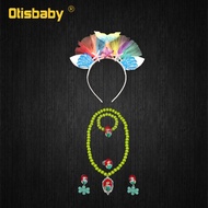 ZZOOI Summer Style Fancy Girl Ruffle Ariel Princess Dress The Little Girls Prom Mermaid Costume 3Pcs