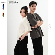 DLSTAR Unisex Relax-Fit Compact Cotton Crew Neck T-Shirt