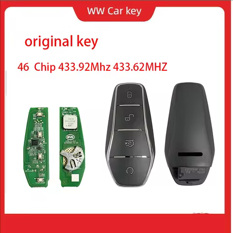 For BYD Qin Plus DM-i Qin Plus EV YUAN PLUS SON Original 4 Button Smart Key ID46 4A Chip 433.92Mhz F