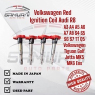 Red Ignition Coil Audi R8 A3 A4 A5 A6 A7 A8 S4 S5 S6 S7 TT Q5 Volkswagen Tiguan Golf Jetta MK5 MK6 E