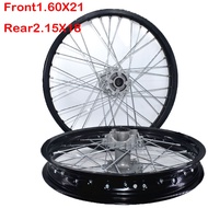 Motorcycle Front 1.60x21 inch and Rear 2.15X18 inch Rims Aluminum Alloy Wheel Rims for Motocross Kayo T2  Pit Bike Dit B