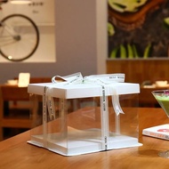 Transparent cake box 6 inch heightened birthday cake dessert packaging box cartoon gift baking packa