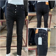 SELUAR JEANS KOYAK AJ7 / SKINNY SUPERBLACK KAIN STRETCH