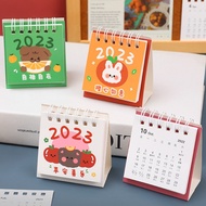 Mini Calendar 2023 Simple Desk Creative Cartoon Color Desktop Decoration Student Cute Schedule Plan Annual Calendar