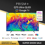 PRISM+ Q75 Ultra | 4K QLED Google TV | 75 inch | Google Playstore | Inbuilt Chromecast  | HDR10 | Dolby Vision