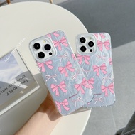 OPPO F19PRO F21PRO 4G F21SPRO 4G F5 F7 F11 Phone Case  Simple Pink Bow Transparent Shock-resistant L