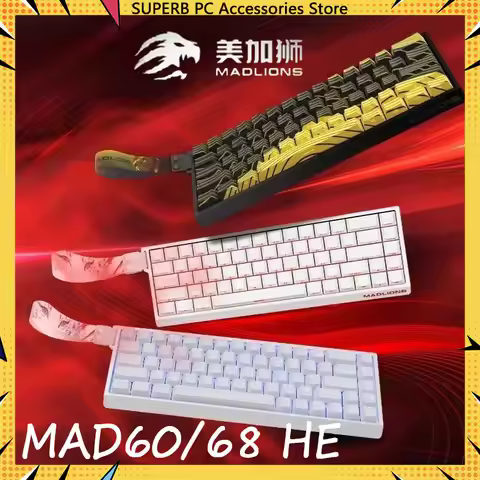 Madlions Mad 60He Magnetic Switch Mechanical Keyboard MAD68 Wired Keyboard Mad60he Custom MAD68he E-