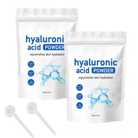100g Hyaluronic Acid Mask Powder & Spoon Hydrating Smoothing Brighten Nourish Reduced Wrinkles Repai