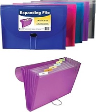 C Line Products Inc 58300 11" L X 8-1/2" W 7 Pocket Expanding File Assorted