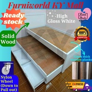 Solid Wood 3 layers Single Bed With Pull out & Drawer Katil 3 tingkat✨Ready Stock✨