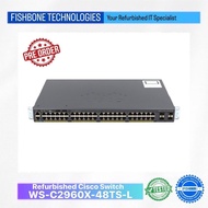 CISCO WS-C2960X-48TS-L Stackable Gigabit Ethernet Switch (Refurbished)