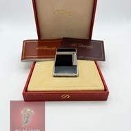 ST ST Dupont Ligne 2 Black Lique de Chine Silver Trim - Authentic Luxury Lighter - Lighter OriginalD