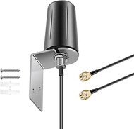 2x2 MIMO Omnidirectional Low Profile 4G LTE 5G External Antenna SMA Male Connector with 10ft Cable f
