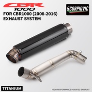 CBR1000 Motorcycle Exhaust Muffler Carbon Fiber Exhaust Titanium Pipe For CBR1000RR 2008 - 2016 Slip