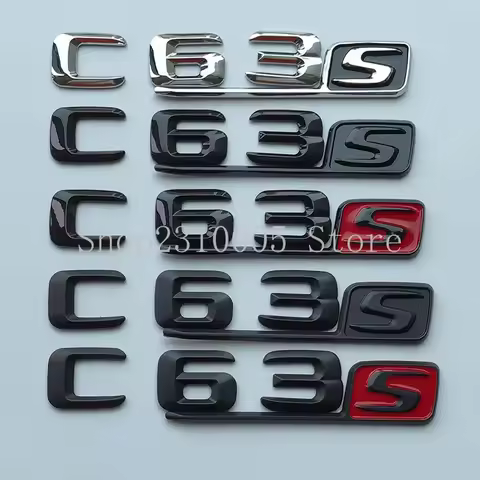 2015 Sharp Font 3D Letters Trunk Badges Emblem Logo for C204 A205 S205 S204 W204 W205 C63s C63 S Chr