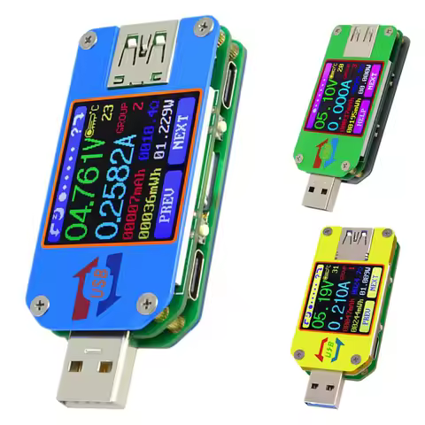 Type- C Voltmeter Ammeter UM25/25C UM24/24C UM34/34C Color LCD Display DC Volt Quick Charger amp amm