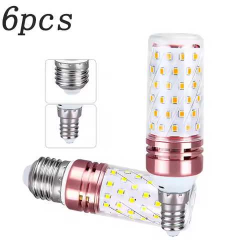 6pcs E27 E14 3W 6W 9W 12W 15W SMD2835 Led Candle Bulb AC220V 110V Save Energy Warm/Cool White LED Co