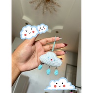 Cloud Keychain Rain