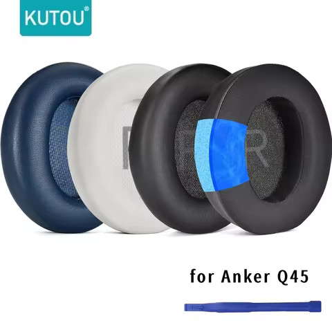 KUTOU Earpads Replacement for Anker Soundcore Space Q45 Headphones Replacement Soft Protein Earpads 