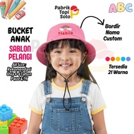 Children's Bucket Hat Rainbow Custom Embroidered Name Age 4 - 6 Years I Kindergarten & Early Childho