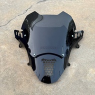 ชิวหน้าPCX160 ทรงFZ ดีไซน์ใหม่ เท่กว่าใคร (แถมกระจกฟรี)(ชิวแต่งแบบ2ชั้นฐานดำ สกีนHonda) ปี2021-2024 