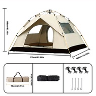 4-Person Automatic Instant Setup Tent - Quick Opening Camping Shelter with Zipper Closure All-Season
