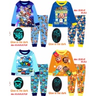 Local Seller Cuddle Me 3-8 Year Old Kids Pyjamas Set / Kids Outing Set glow in the dark