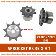 Gear Sprocket RS35 X 9T - Sprocket Rantai 9 Gigi Sparepart Hand Tools - 1 PCS