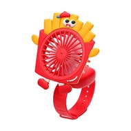 Kids Hamburger & Fries Watch Fan · USB Rechargeable Portable Mini Fan