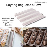 Chefmade Large 4 Row Baguette Tray Pan Nonstick