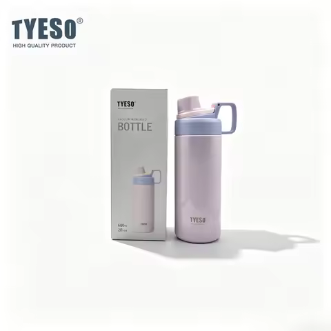 Tyeso 900ml Thermoses Water Bottle Insulated Leak-Proof Fitness Flask for Outdoor Workouts Portable 