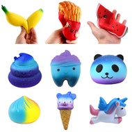 Anti-stress Cute Squishy Slow Rising Unicorn Panda Peach PU Squishy Poo Tooth Cake Cream Toys Squeez